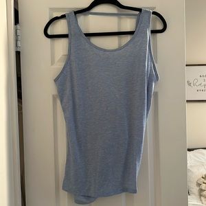 Open back athletic tank top